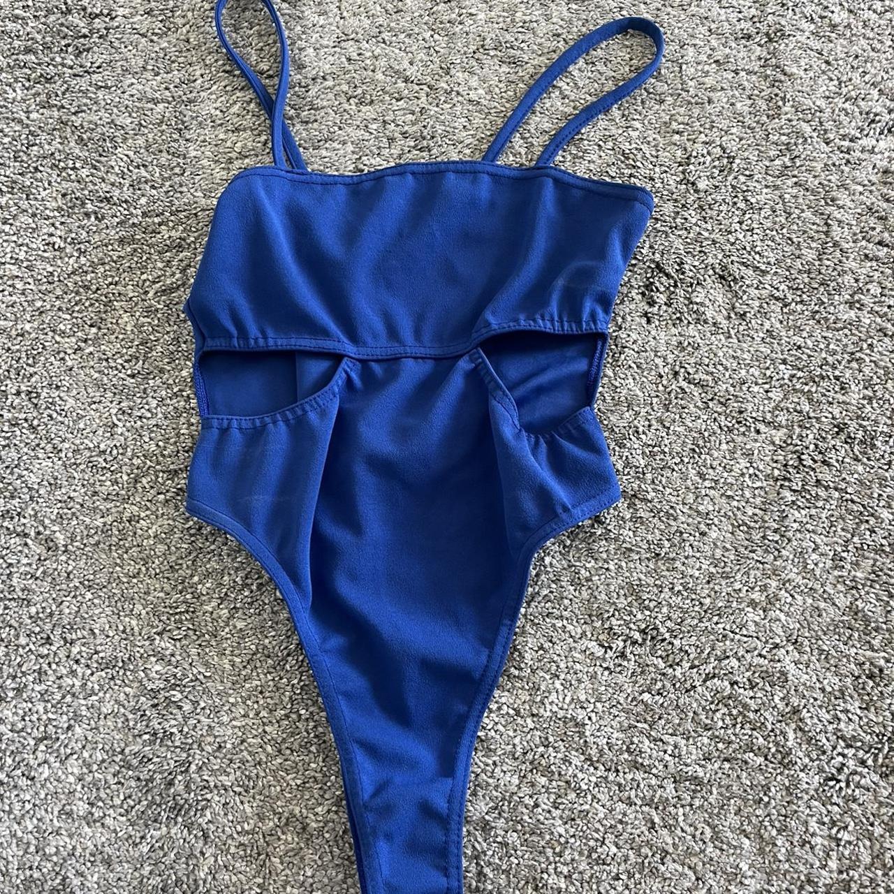 Boohoo Women's Blue Bodysuit | Depop