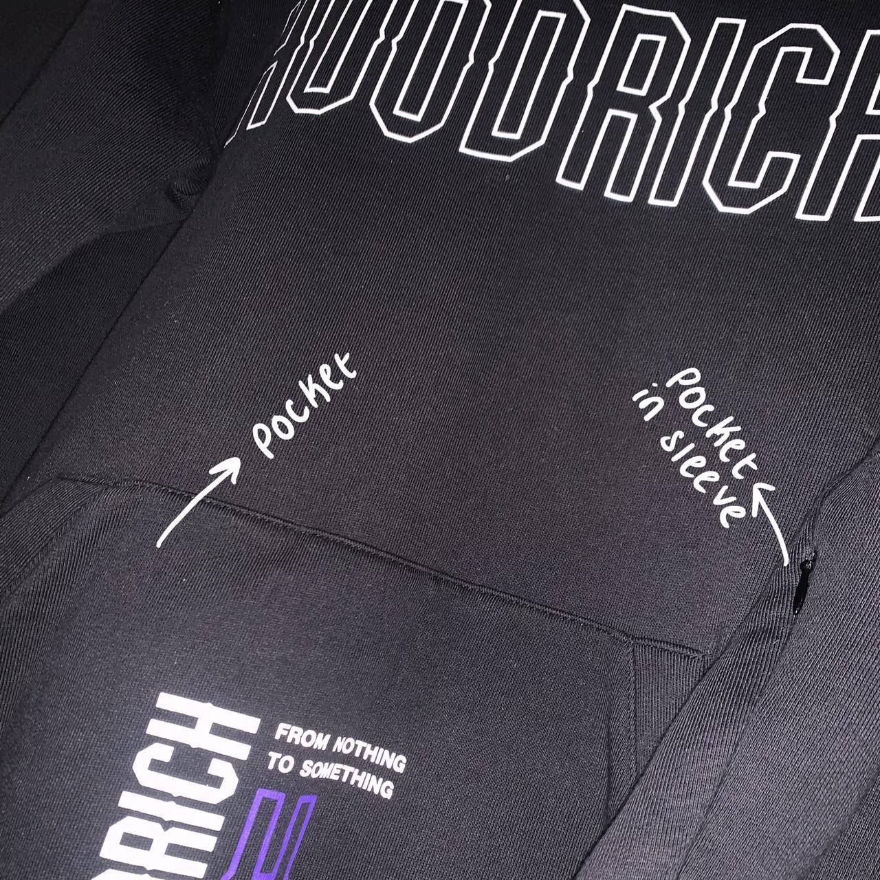 Hoodrich Men's Black and Purple Hoodie | Depop