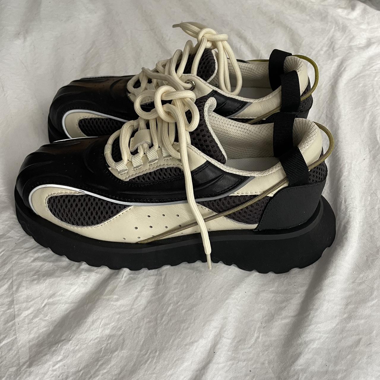 Women's Black and White Trainers