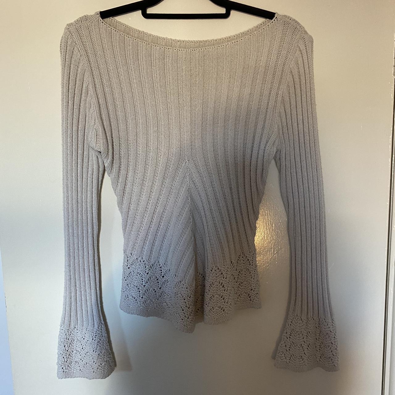 Crochet long sleeve top / jumper / sweatshirt in the... - Depop