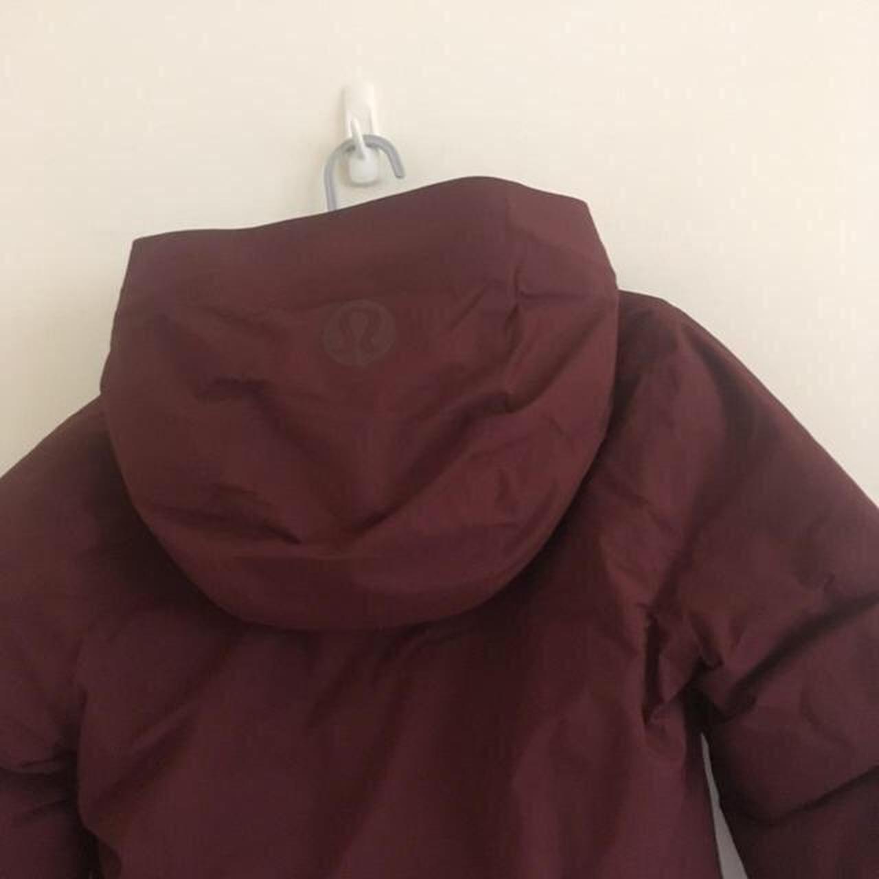 Lululemon sleet street long down jacket Red merlot, - Depop