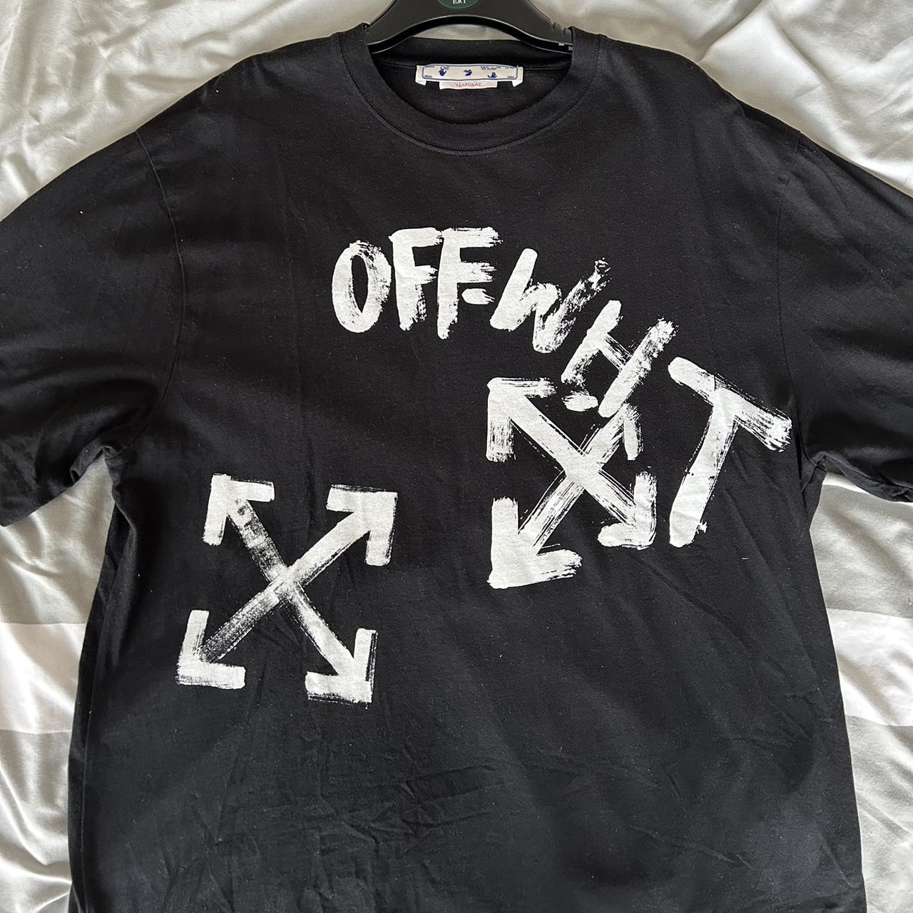 国内発送☆Off-White☆SCRIPT SKATE S/S TEE/BLACK/WHITE Off-White Black Script Skate T-shirt Off-White