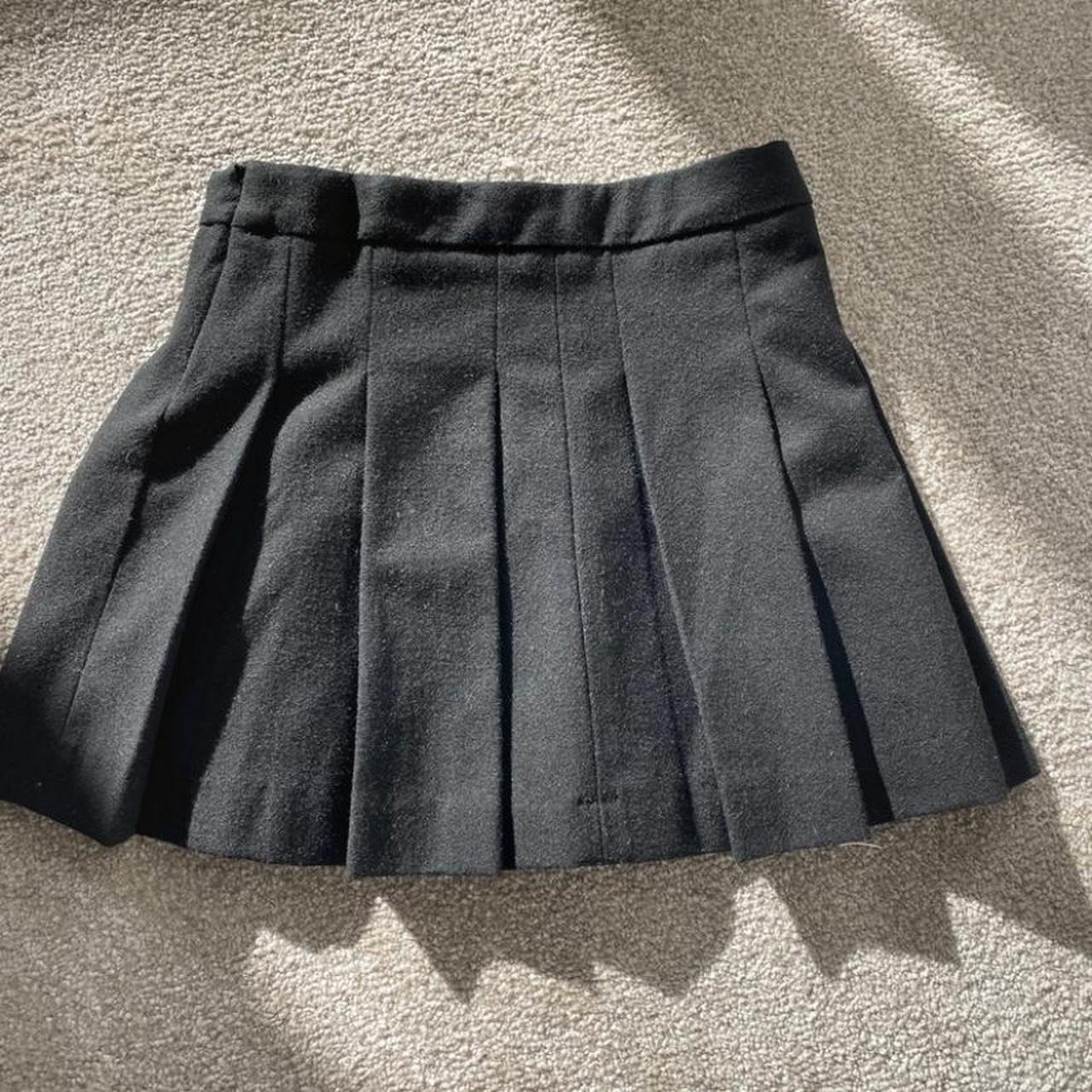 ZARA GIRLS 5 YEAR OLD 110cm BLACK PLEATED SKIRT... - Depop