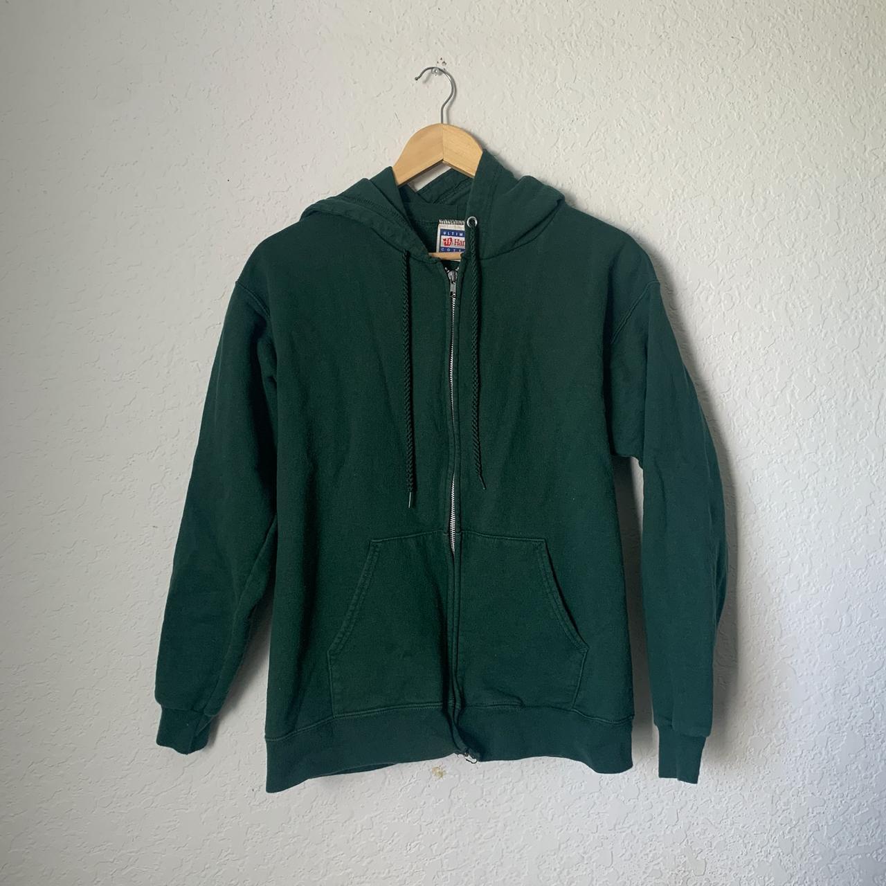 Hanes Men's Green Hoodie | Depop