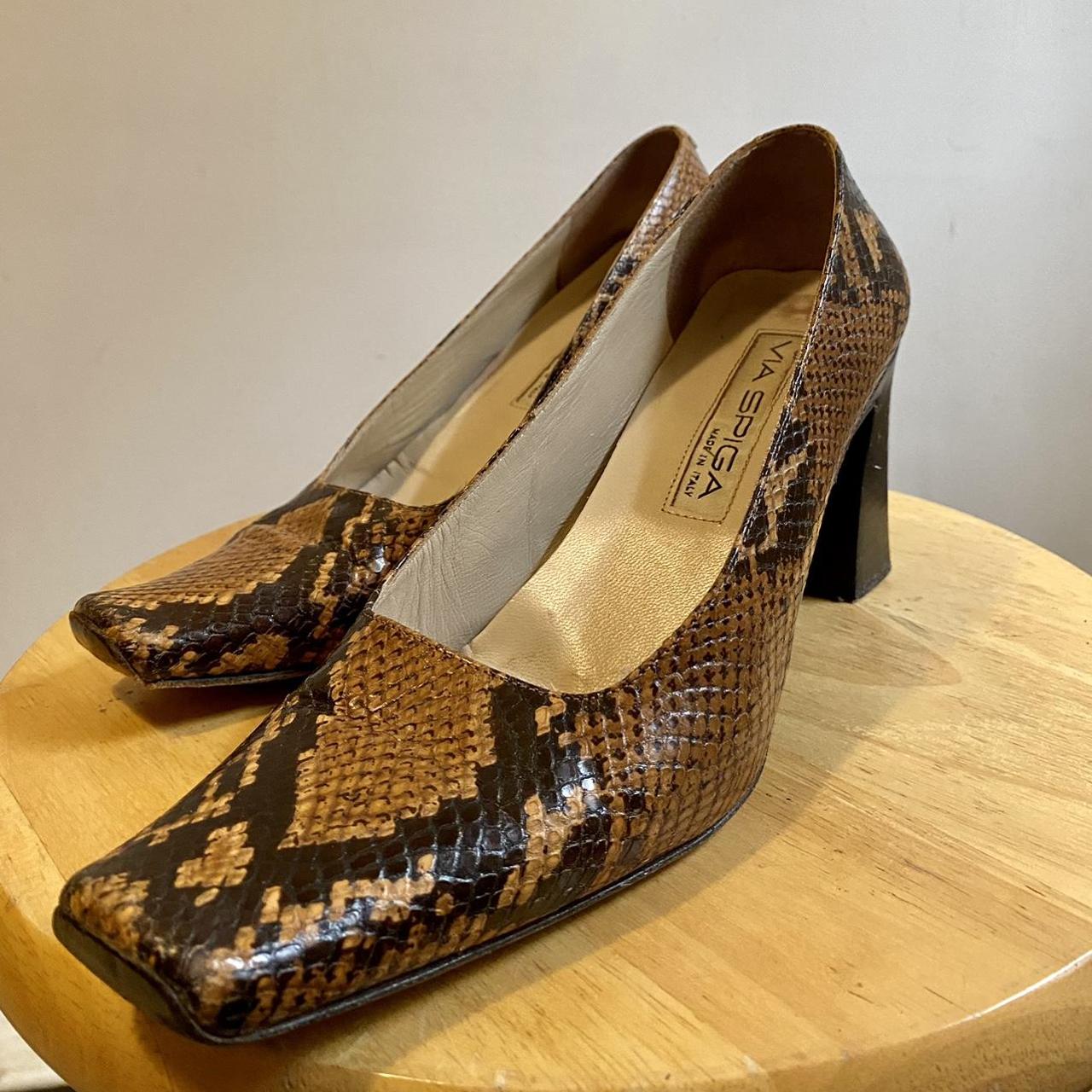 Via spiga deals snakeskin shoes