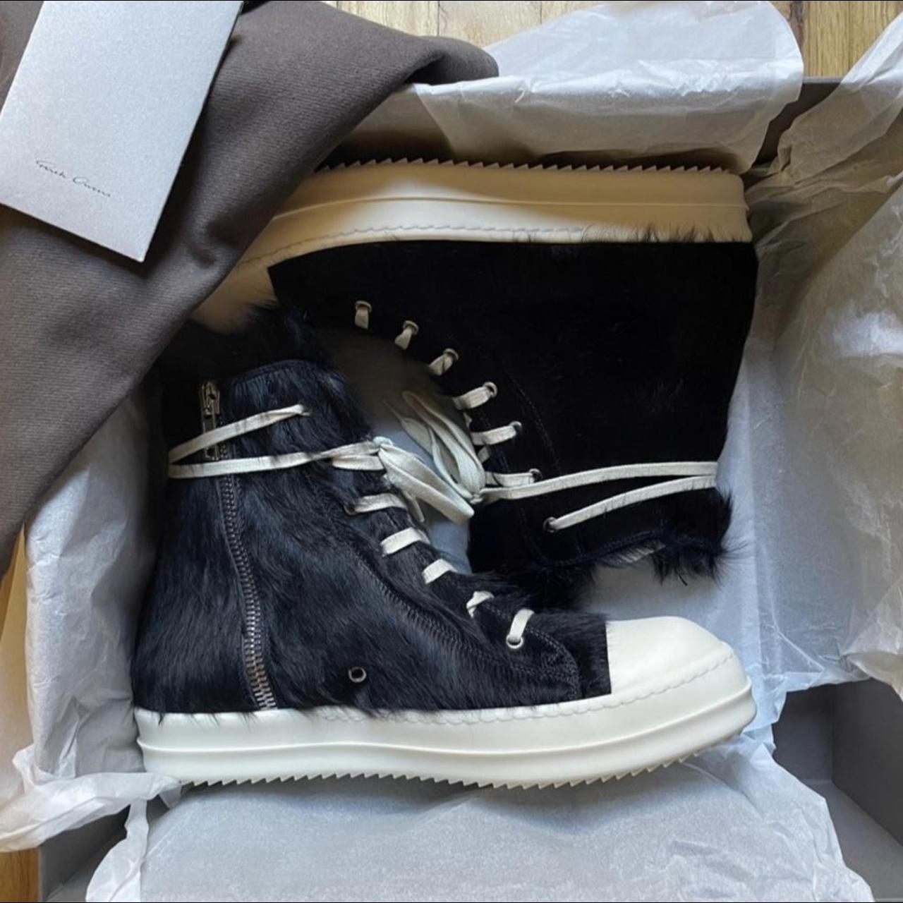 Rick Owens Hightop Pony Hair Ramones Size 42 ( 9... Depop