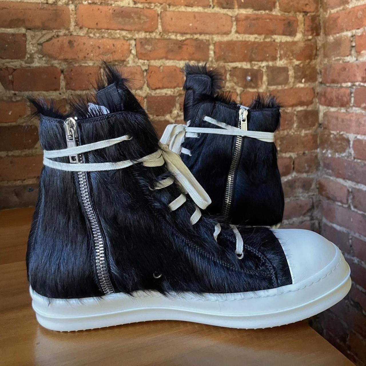 Rick Owens Hightop Pony Hair Ramones Size 42 ( 9... Depop