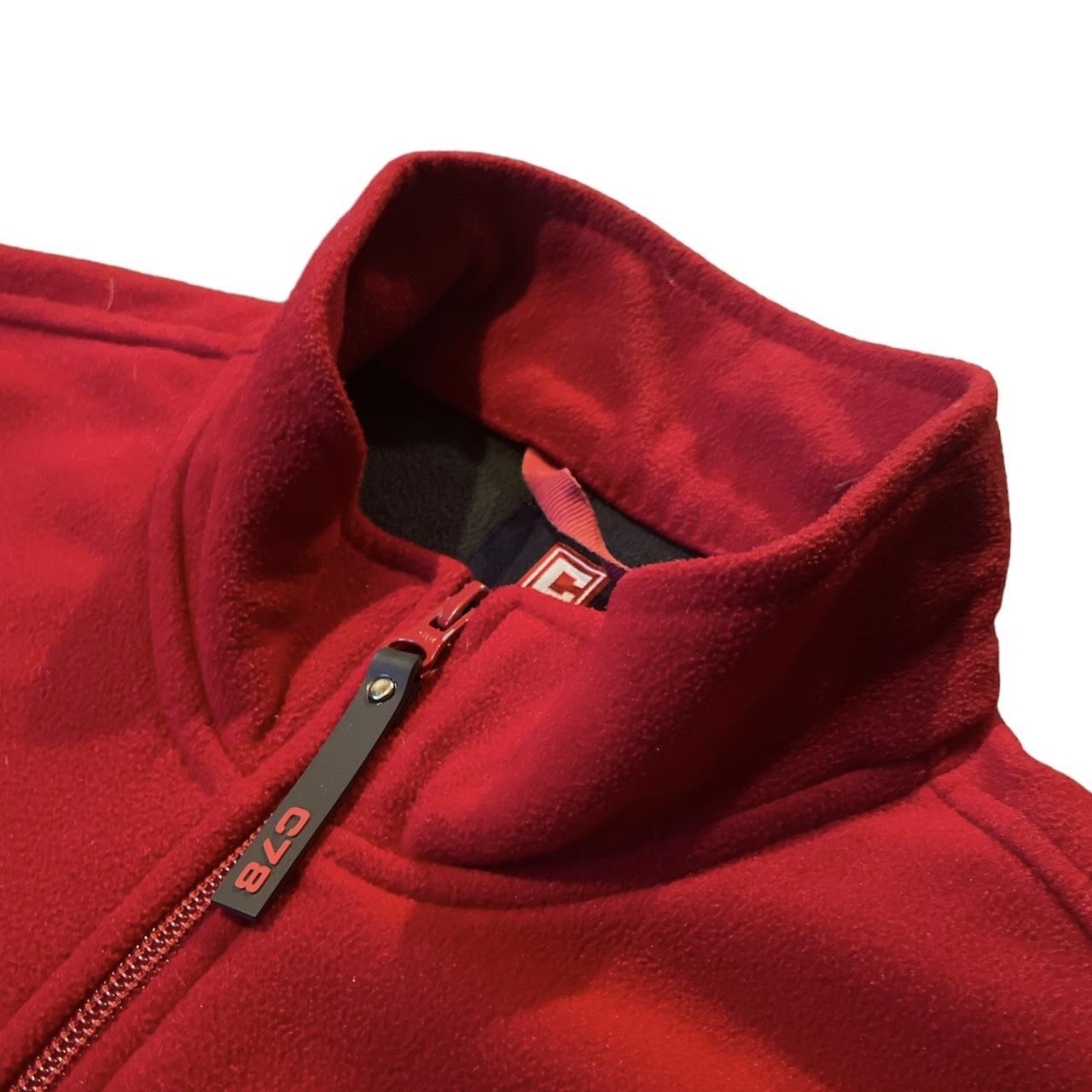 Red Chaps Fleece Full Zip (Ralph Lauren) Used -... - Depop