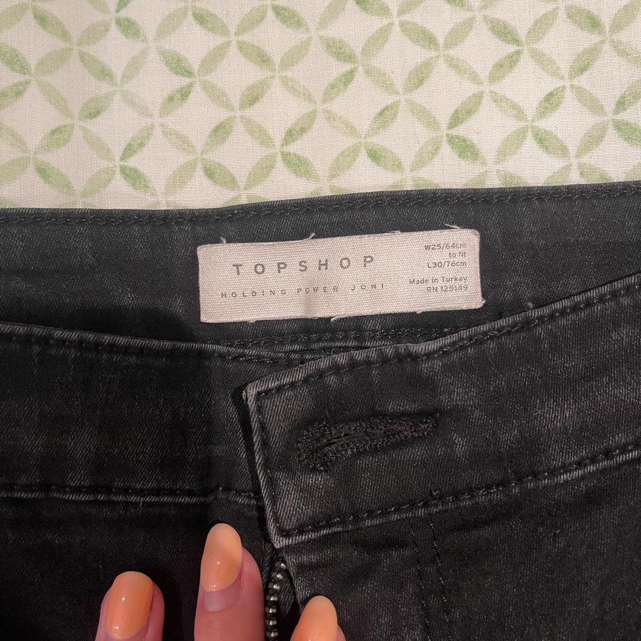 Topshop black Holding Power Joni jeans, Waist Depop