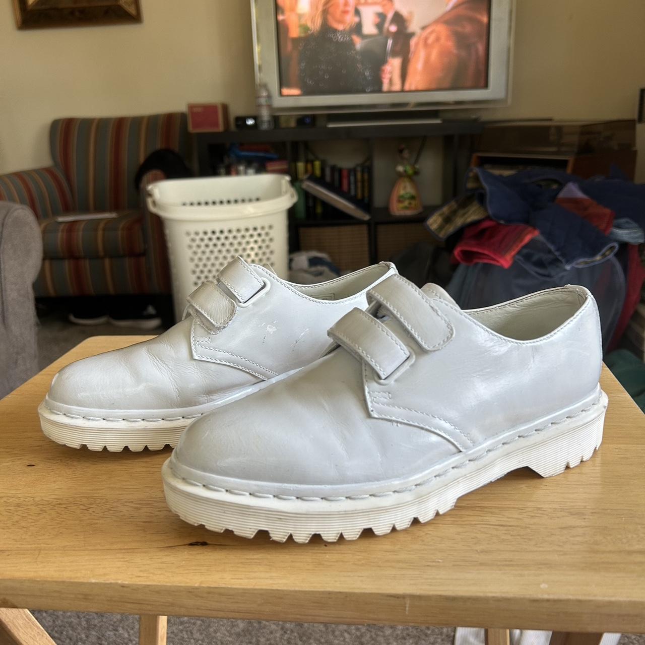 Rare AF Dr. Martens white Cordelia Laureen Velcro