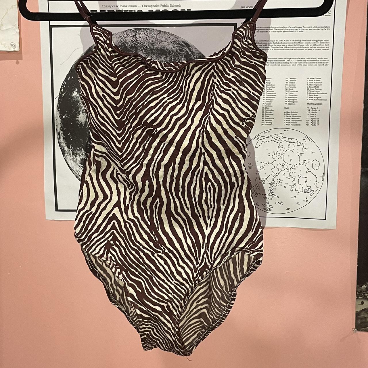 Zebra Print Textured Bodysuit
