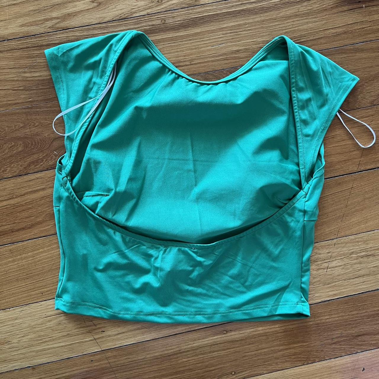 Princess polly low back crop top. Emerald green,... Depop