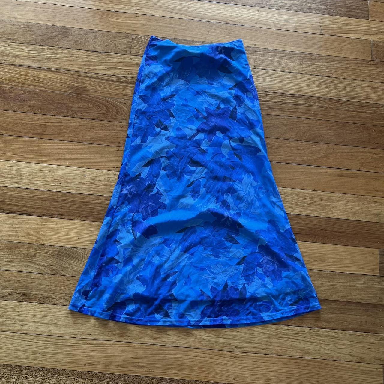 Princess polly maxi skirt, blue mesh, only worn a... Depop