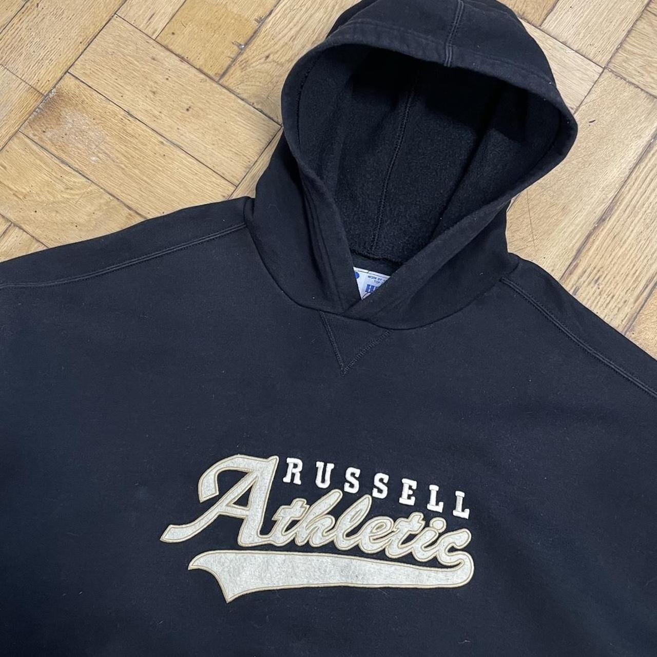 VINTAGE 90s RUSSELL ATHLETIC HOODIE BLACK Depop