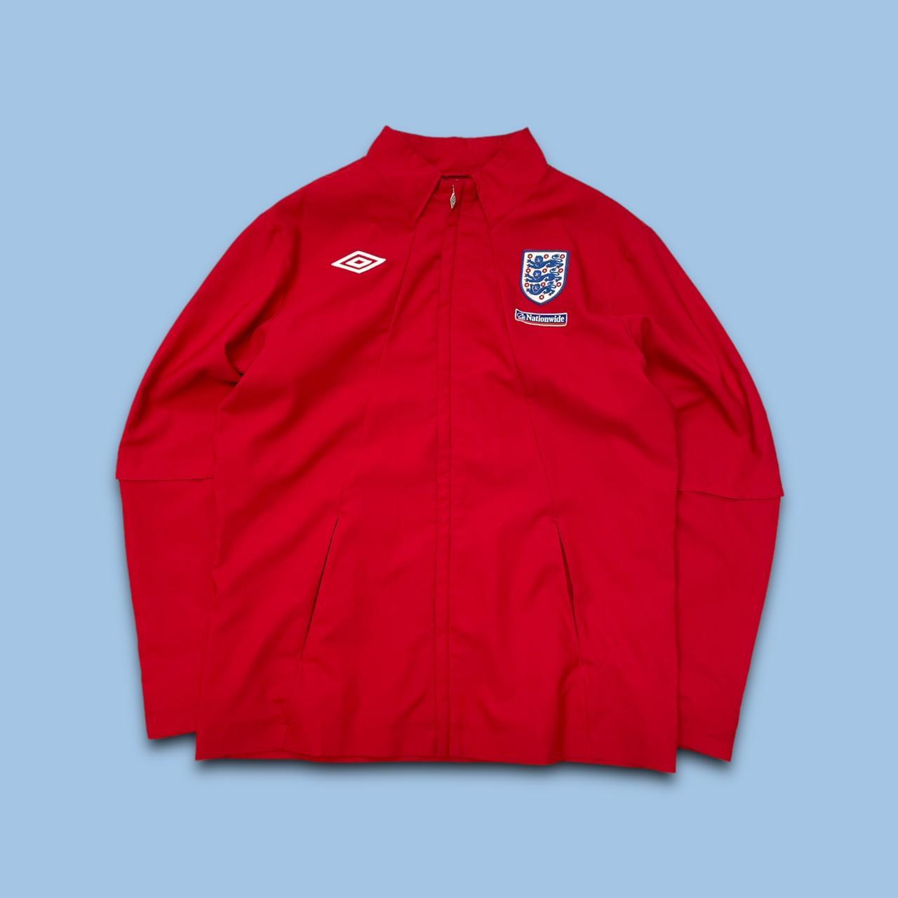 UMBRO ENGLAND LIGHTWEIGHT TRACK JACKET RED very | Depop