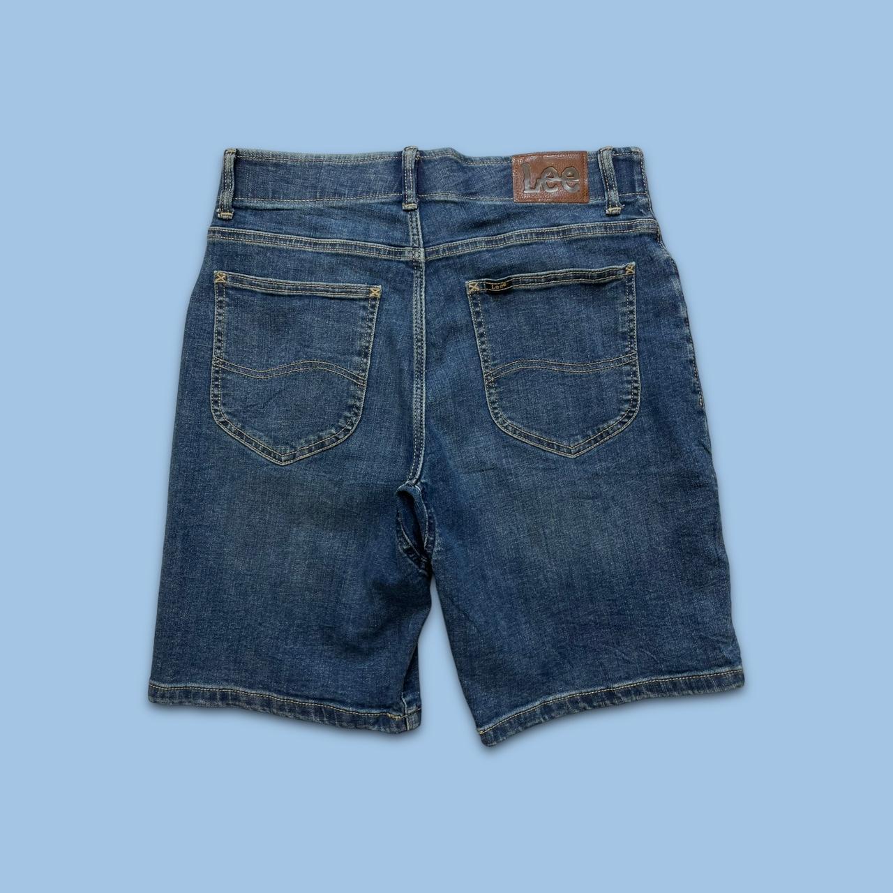 Vintage Lee Baggy Jorts Blue Very Good Some Light Depop