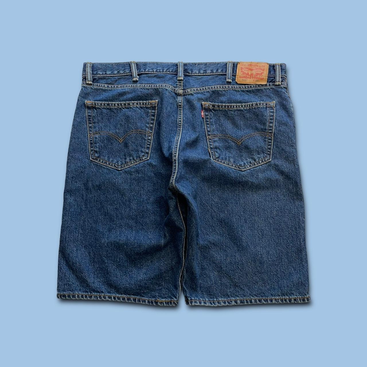 VINTAGE LEVIS 505 BAGGY LOOSE FIT JORTS NAVY BLUE Depop