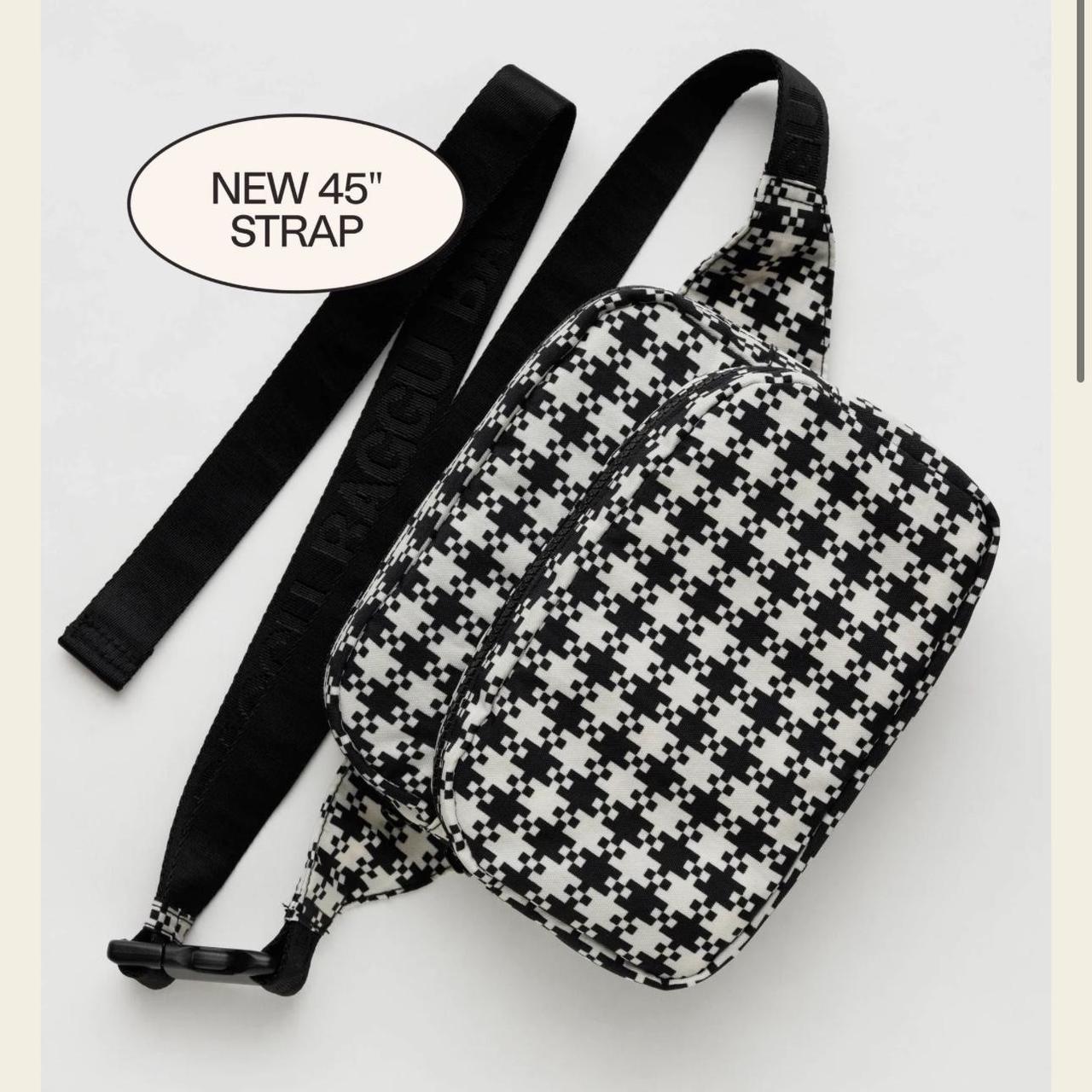 BAGGU Fanny Pack Black & White Pixel Gingham Used... Depop