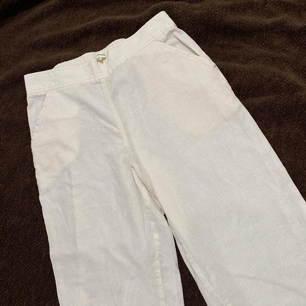 Max Studio Women's White Trousers (4)
