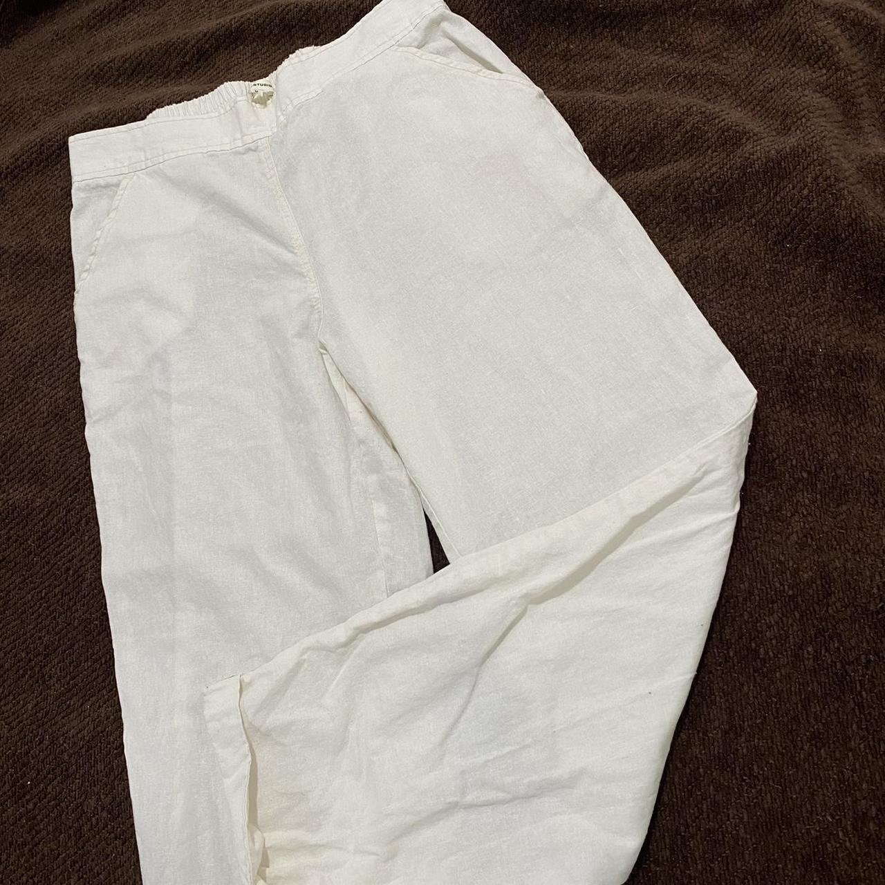 Max Studio Women's White Trousers (5)