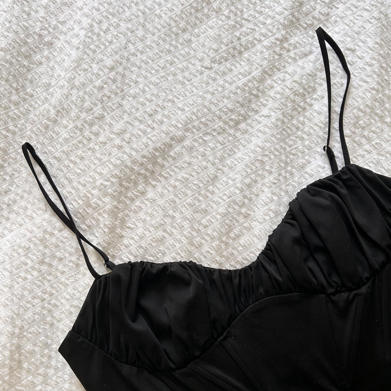 Zara black mini dress Black mini dress with corset... Depop