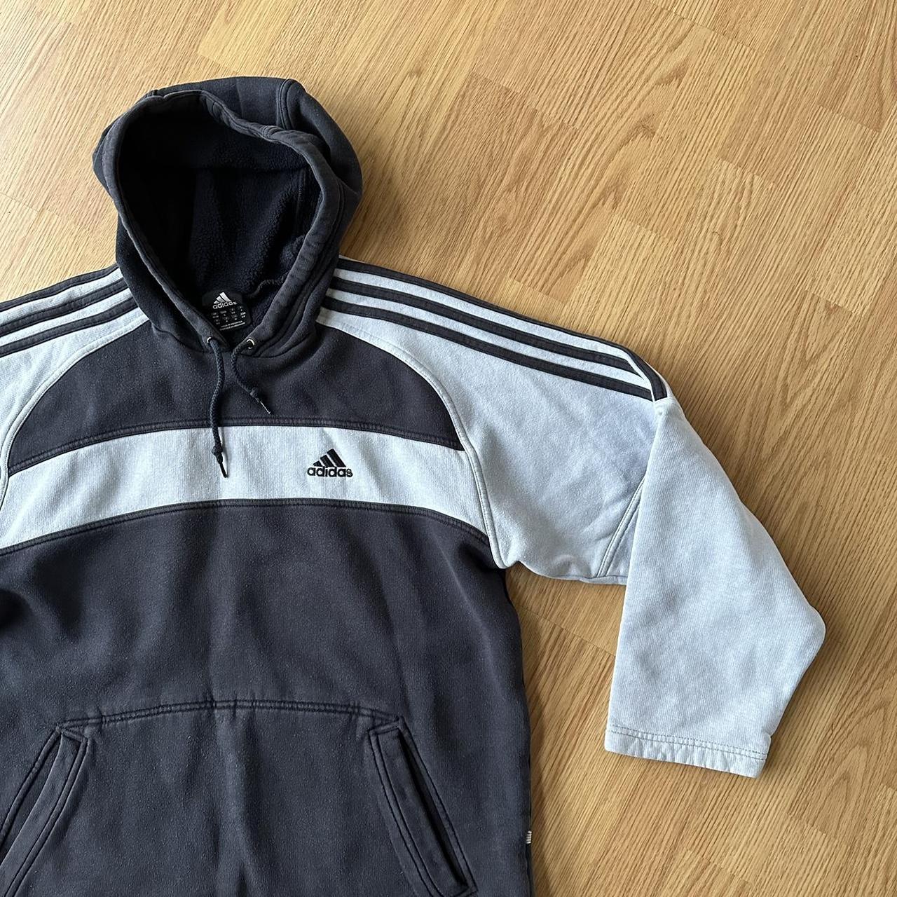 Adidas Men's Navy and Blue Hoodie | Depop