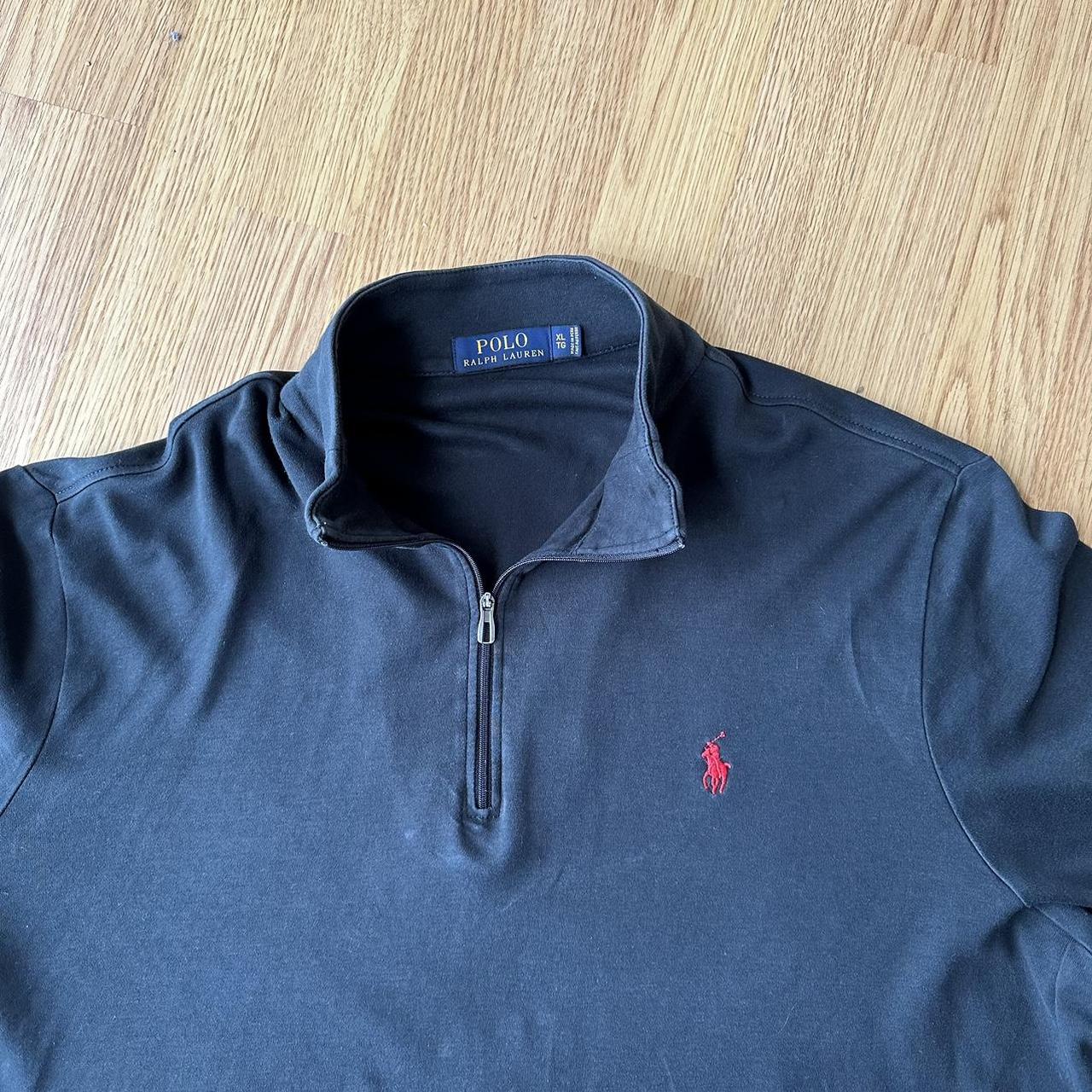 Ralph Lauren Men's Black and Red Sweatshirt | Depop