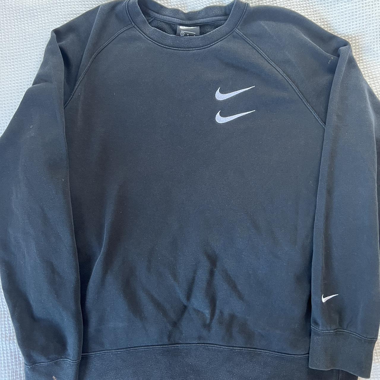 mens black and white nike sweatshirt