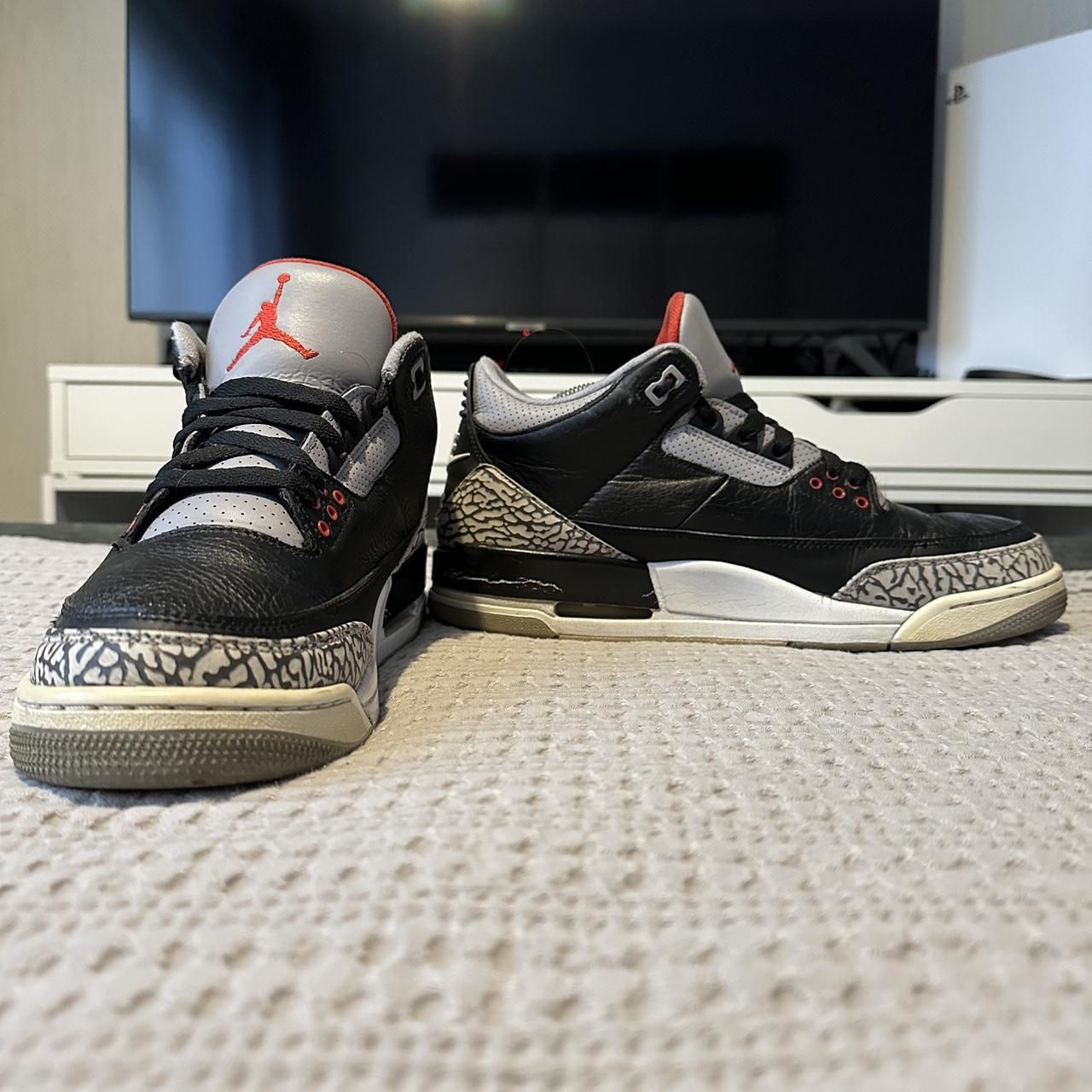 Nike Air Jordan 3 - Black Cement 2018 Worn Sadly no... - Depop