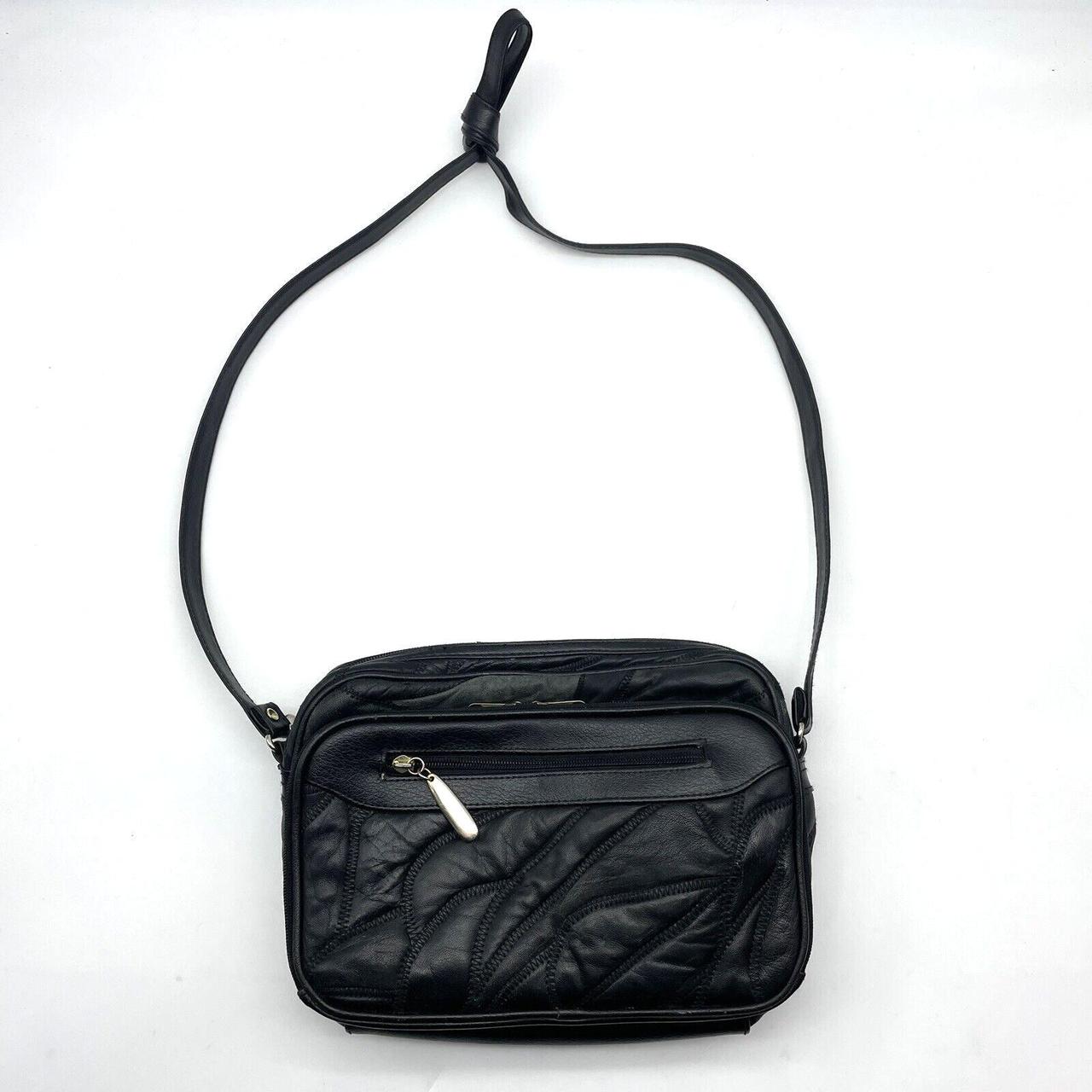 Vintage 80s Medium Organizer Shoulder Bag... - Depop