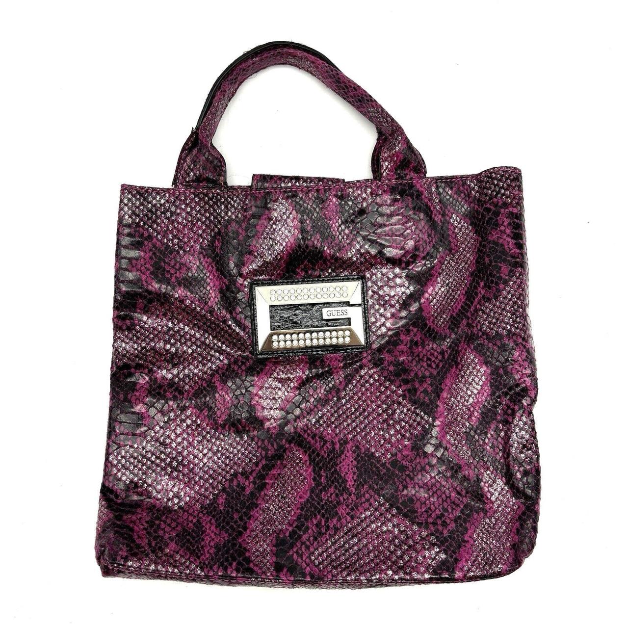 Purple Metallic Handbag Guess Rare Vintage GUESS Purple Metallic