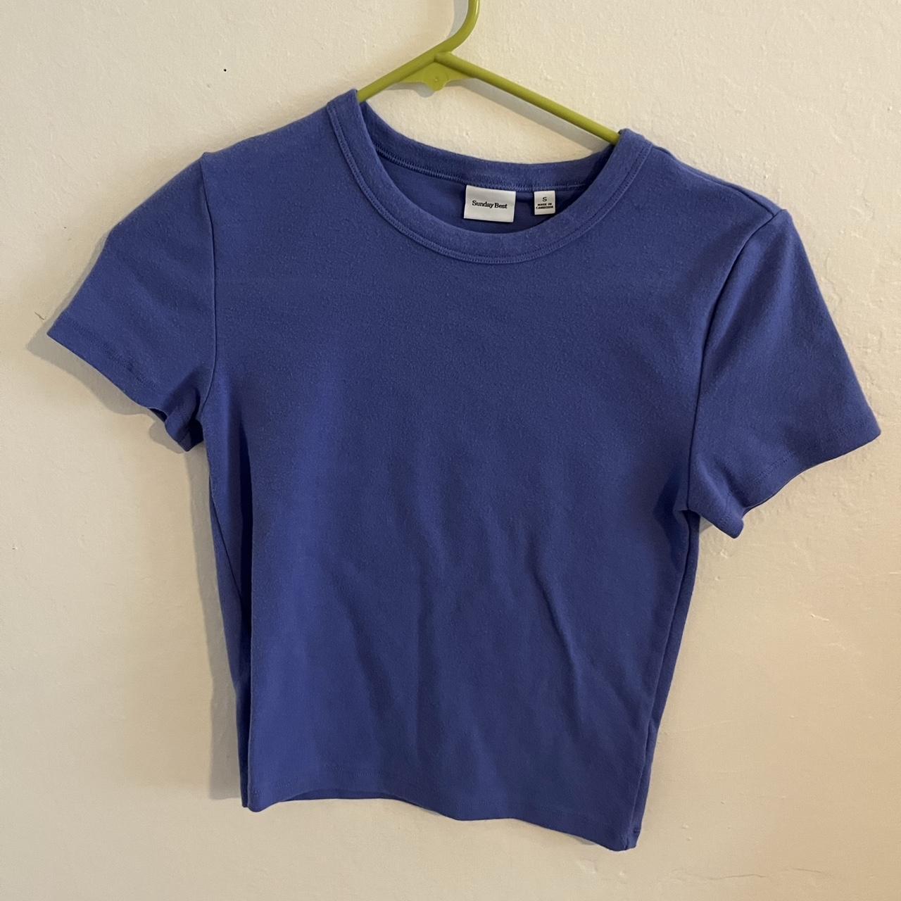 Sunday best periwinkle short sleeve top! Size small,... - Depop