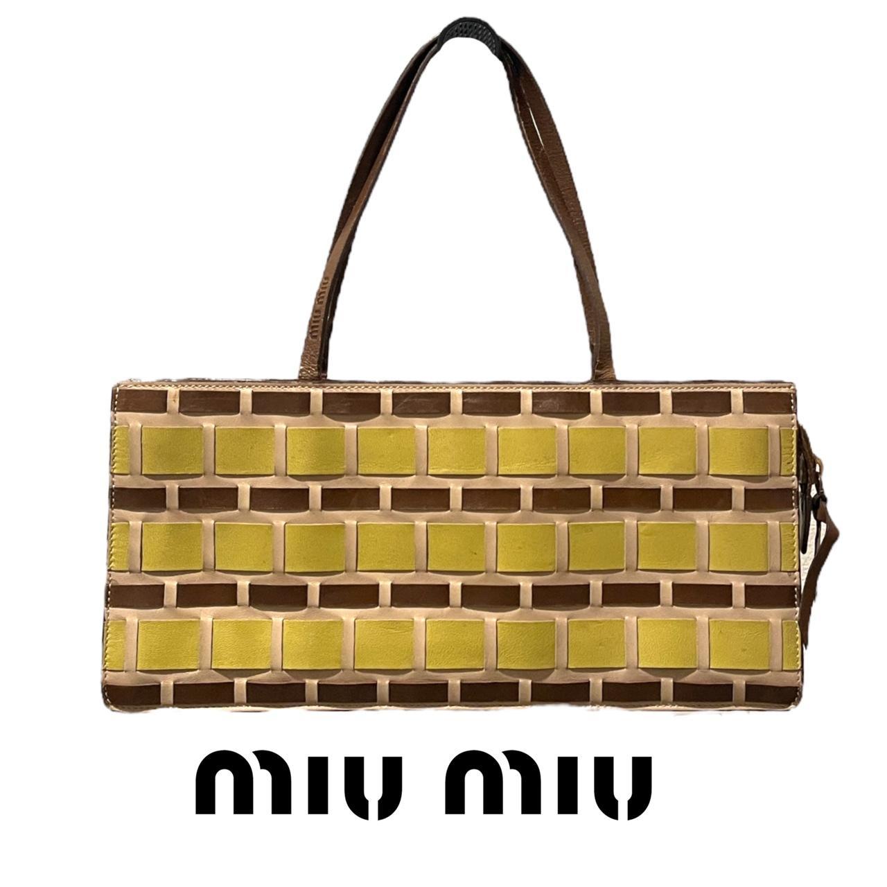 Miu Miu Women's Brown and Yellow Bag