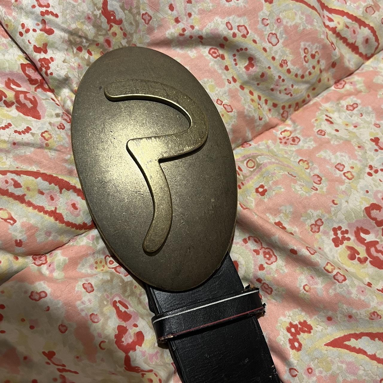 Vintage EVISU belt. Some damage to the leather | Depop