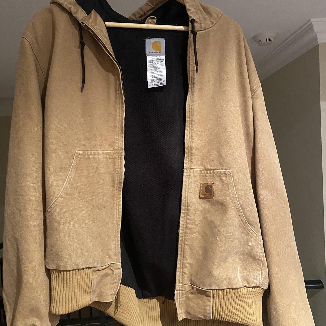 Carhartt tan retro jacket Super sick colour, no... - Depop