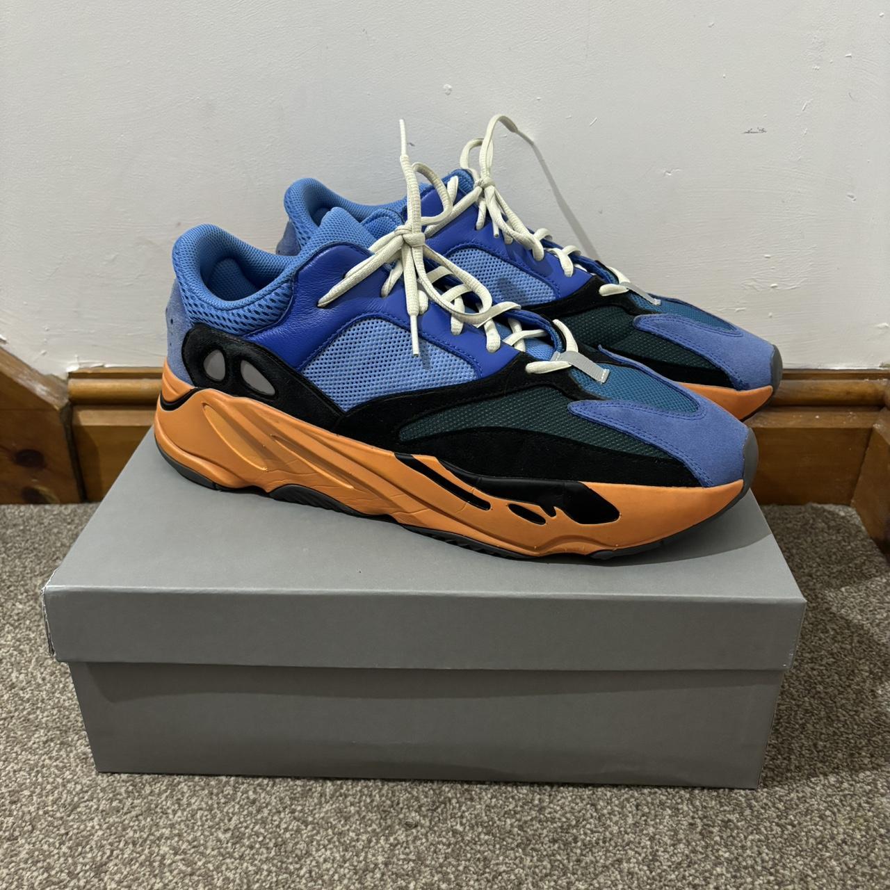 blue orange yeezy 700
