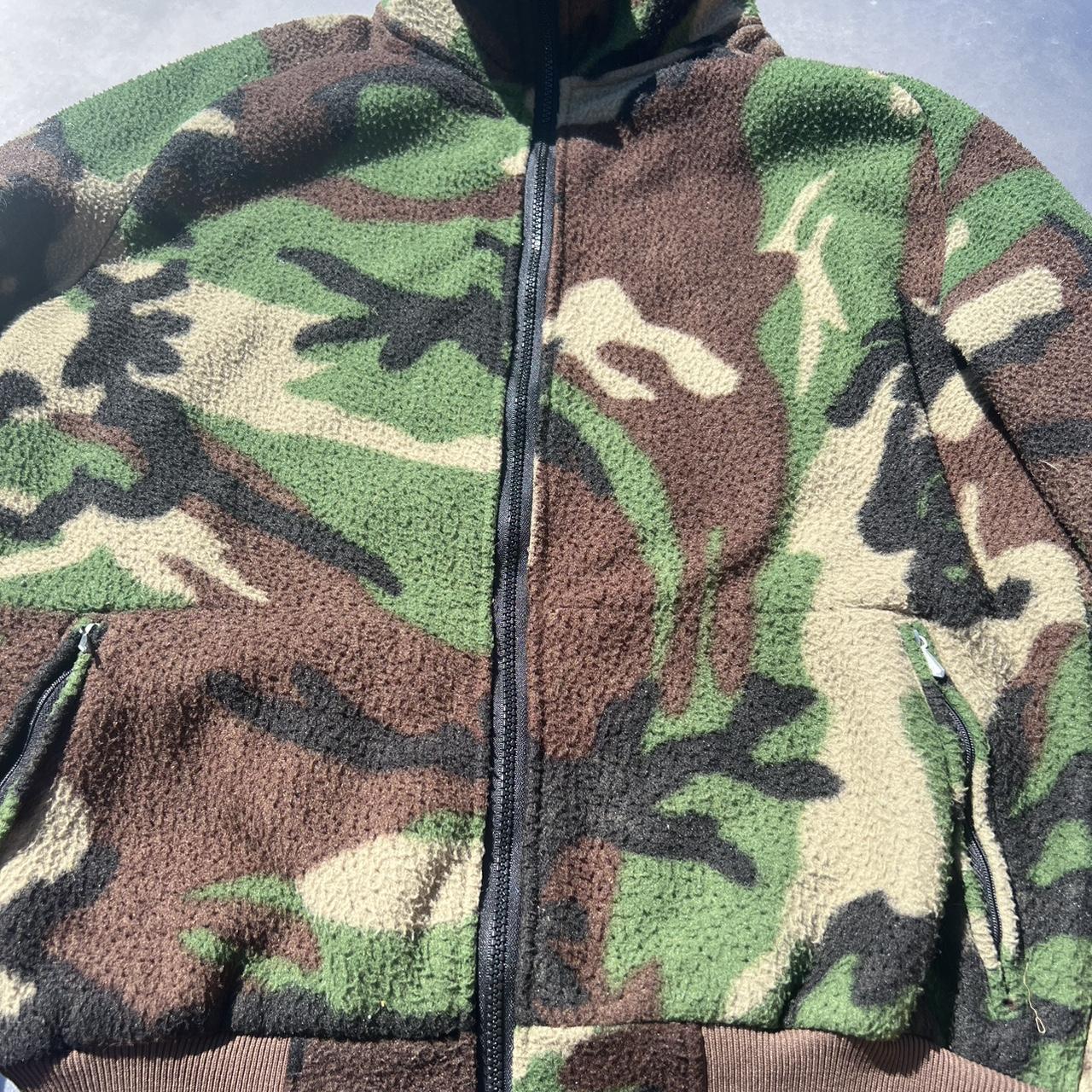 Vintage 90s Cabelas Camo Fleece Jacket . Depop