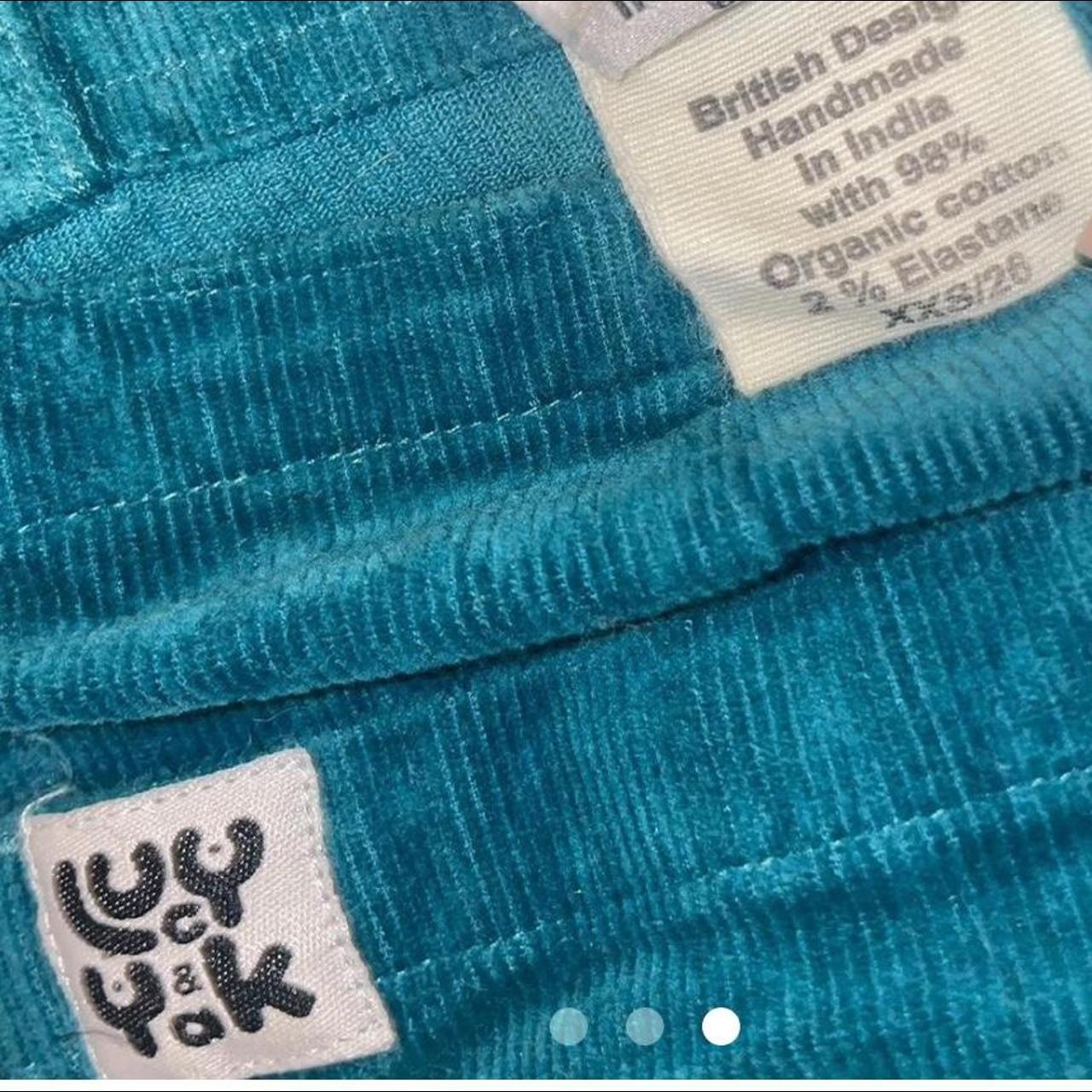 Lucy and Yak teal dungarees xxs (26in waist) full... Depop