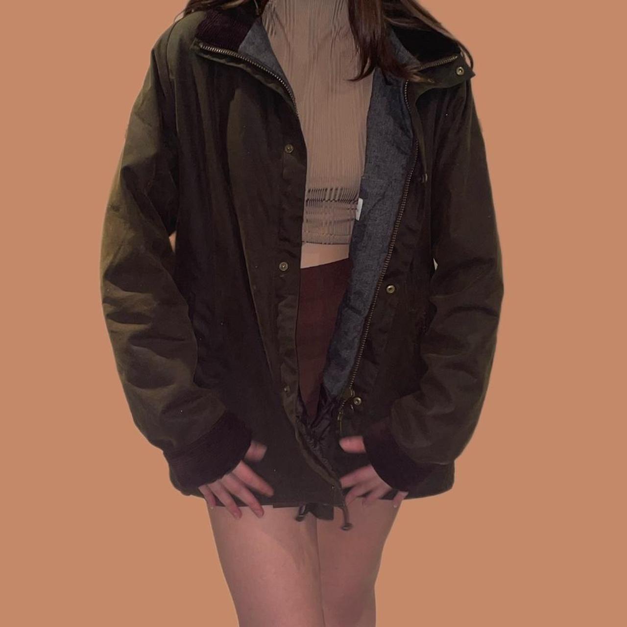 Barbour Women's Brown and Khaki Coat Depop