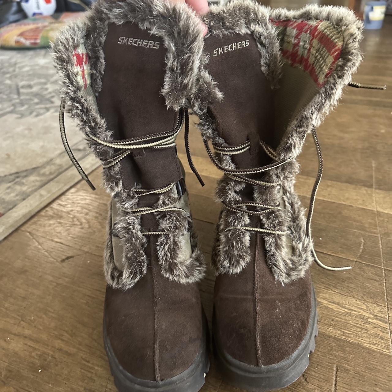 The coolest sketchers furry ski boots! Size women’s 8 - Depop