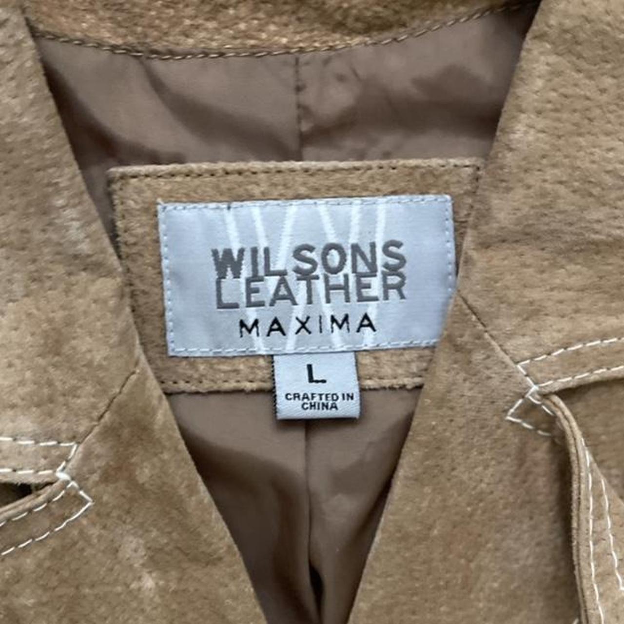 Wilson’s Leather Suede Leather Tan Jacket Sz Large... - Depop