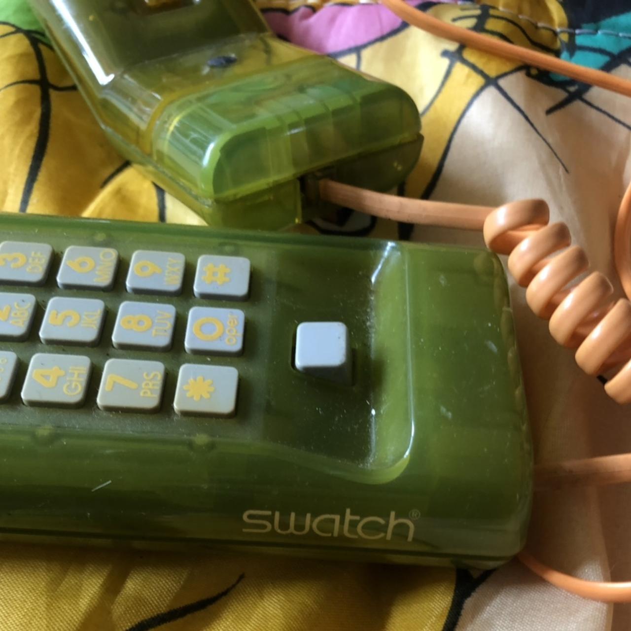 Swatch Watch Telephone Twin Phone Translucent Green... Depop