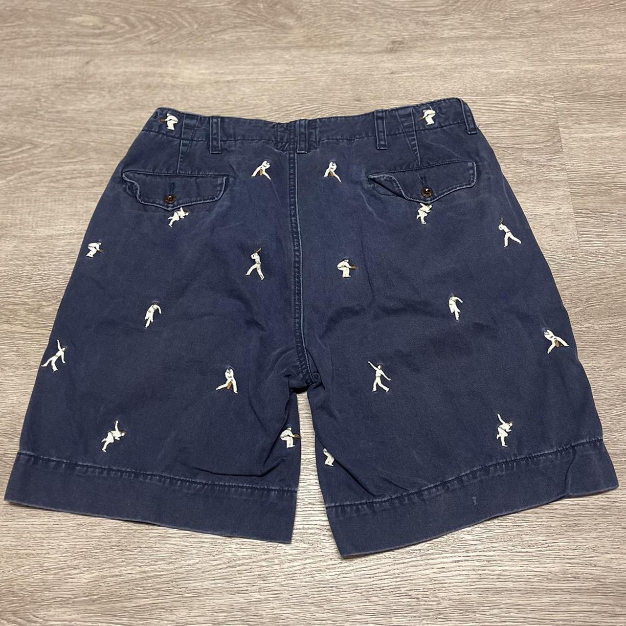 Ralph Lauren Men's Navy and White Shorts | Depop