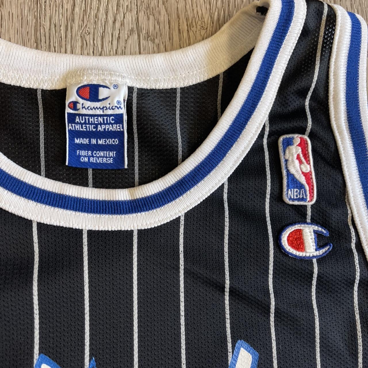 Champion Orlando Hardaway basketball jersey Black - Depop