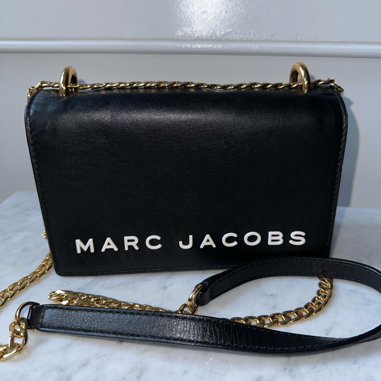 Marc Jacobs Crossbody Bag Women Leather Black Gold