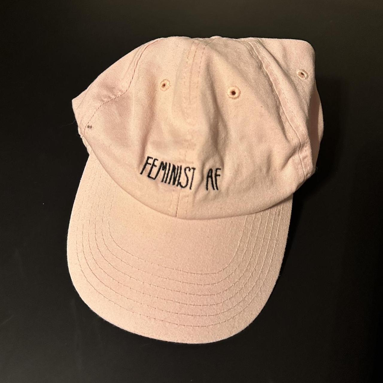 light pink Feminist AF hat 💕 adjustable back and no... - Depop