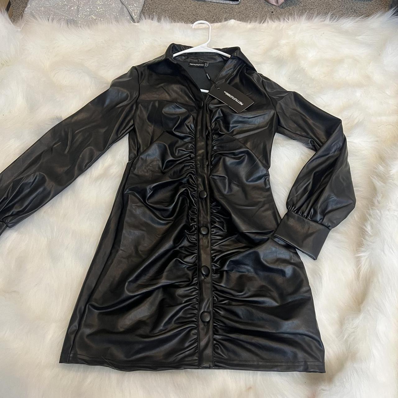 New with tags PLT leather dress - Depop