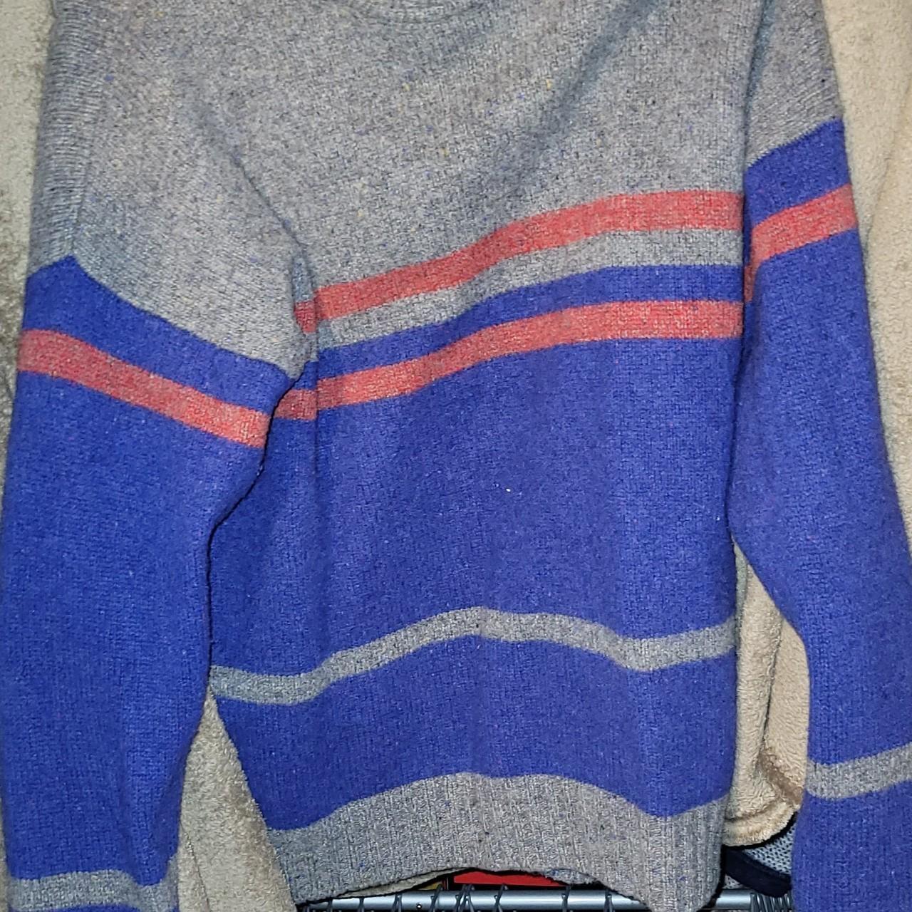 Raf simons red and blue sweater hotsell