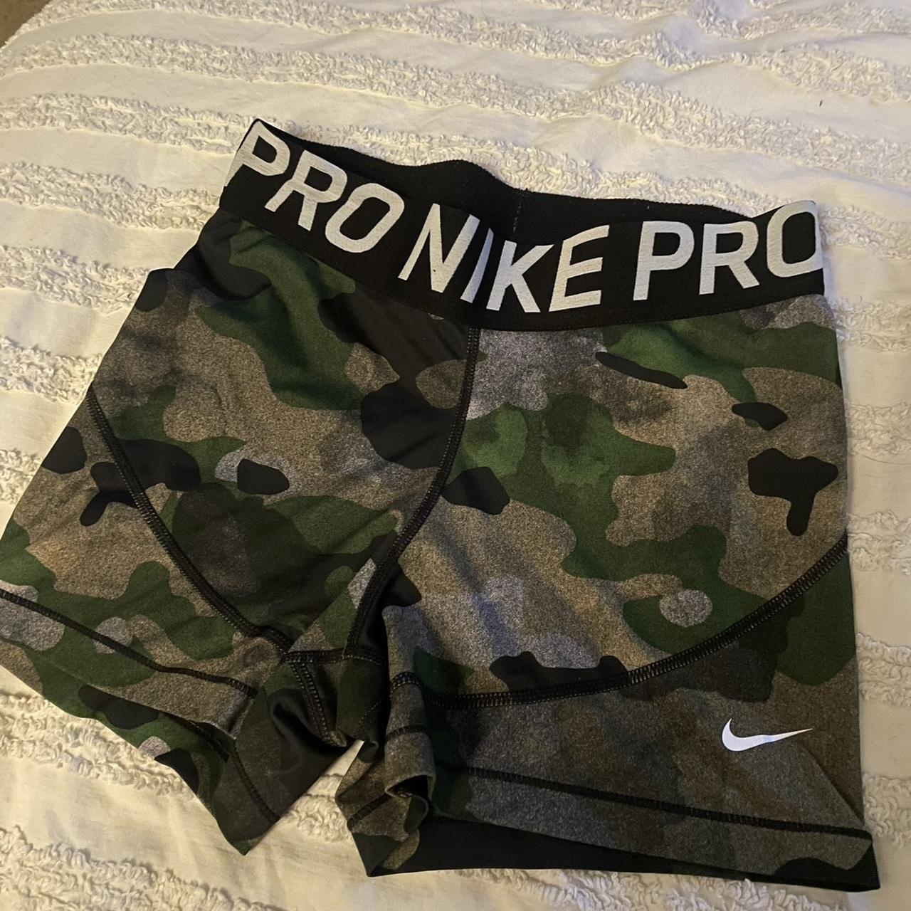 Nike pro camo shorts No size label but bought off. Depop