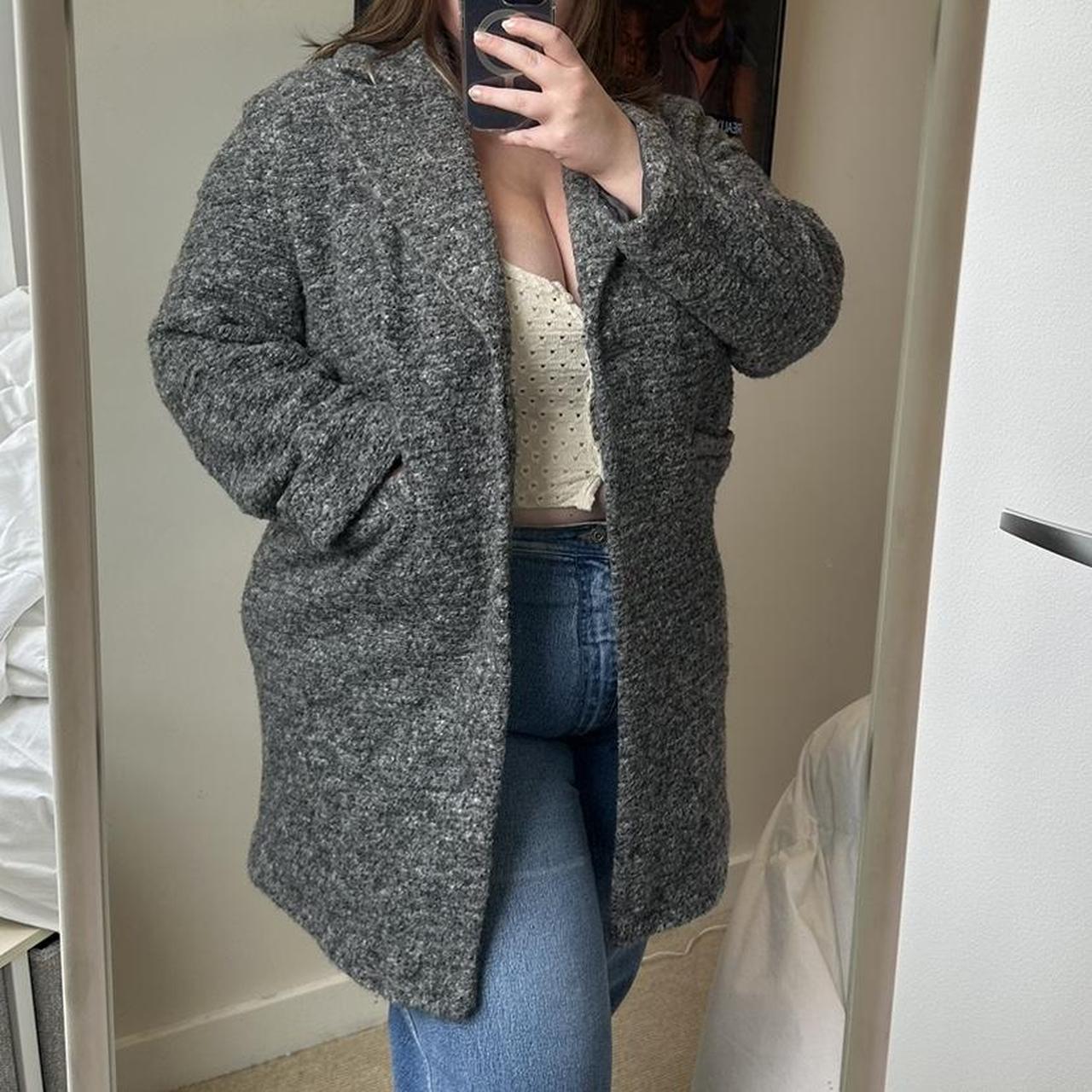 Mid length sale grey coat